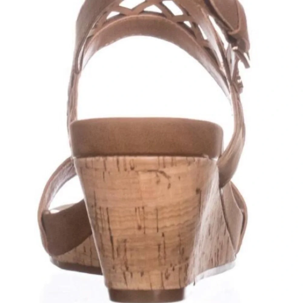Tommy Hilfiger Tan Suede Wedge Sandals